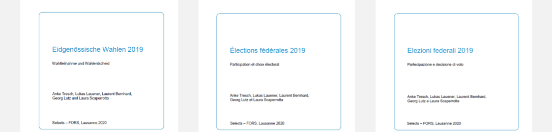 Parution des résultats de l’étude Selects sur les Élections fédérales 2019